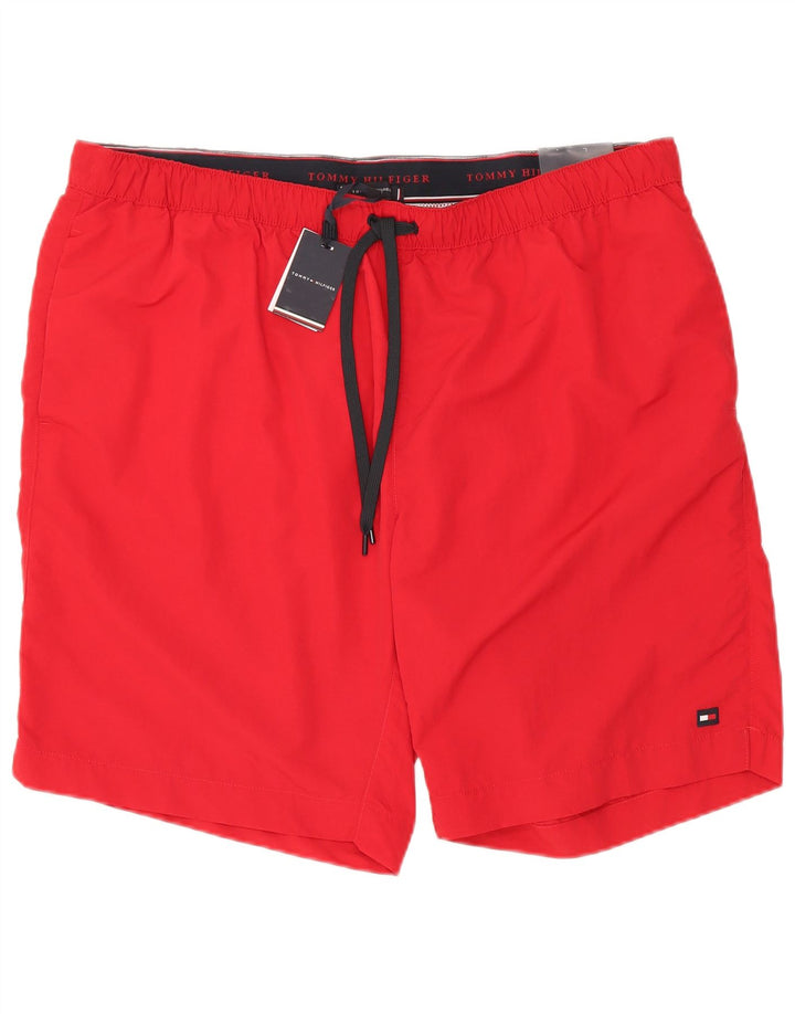 Tommy Hilfiger Short de bain haut pour homme 4XL Rouge Polyester