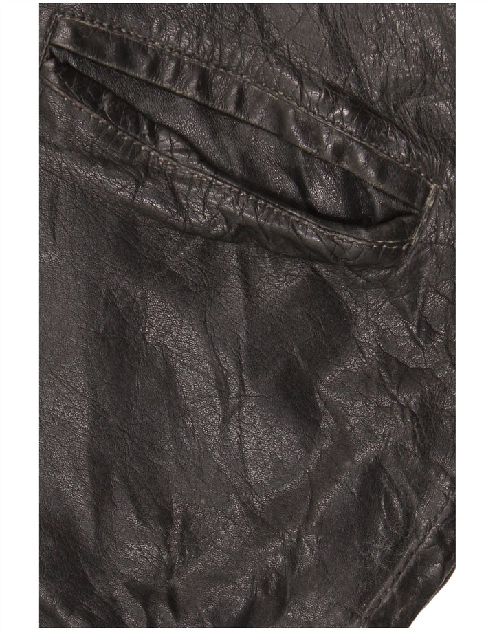 Veste en cuir homme vintage UK 42 XL Cuir noir