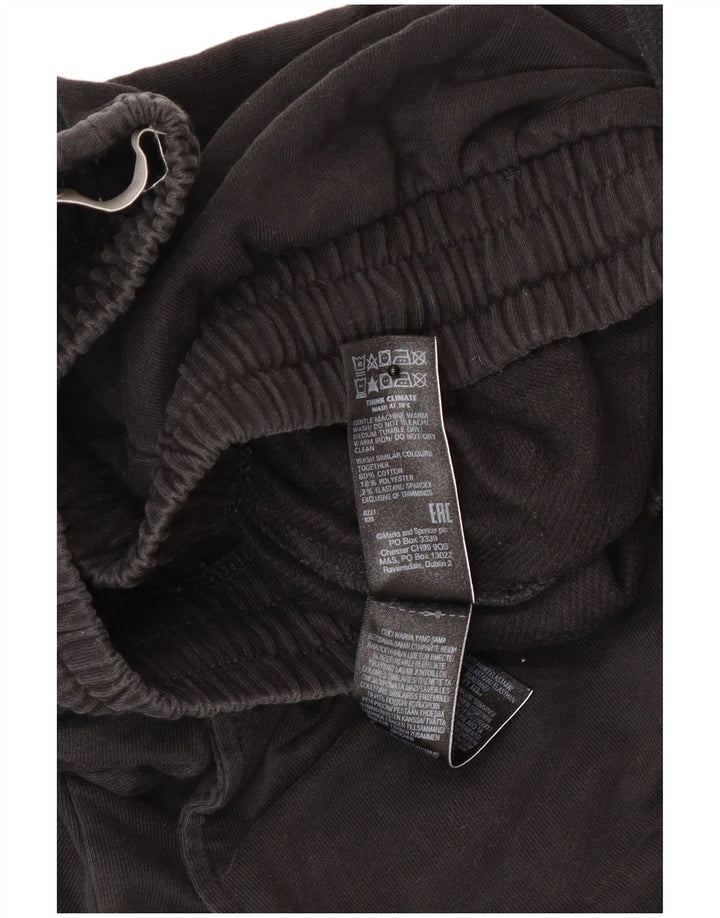 Marks & Spencer Pantalon de Survêtement Homme Noir Moyen Coton