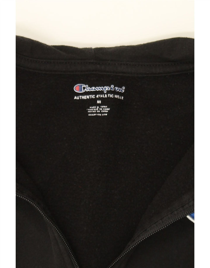 CHAMPION Boys Zip Hoodie Sweater 9-10 Years Medium Black Cotton Vintage Champion and Second-Hand Champion from Messina Hembry 