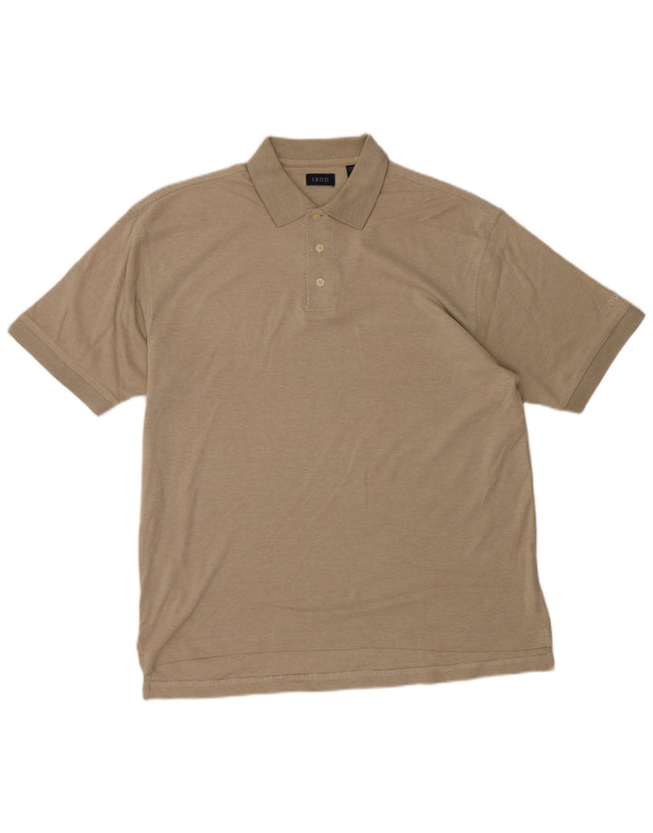 IZOD Polo Homme Coton Beige Moyen