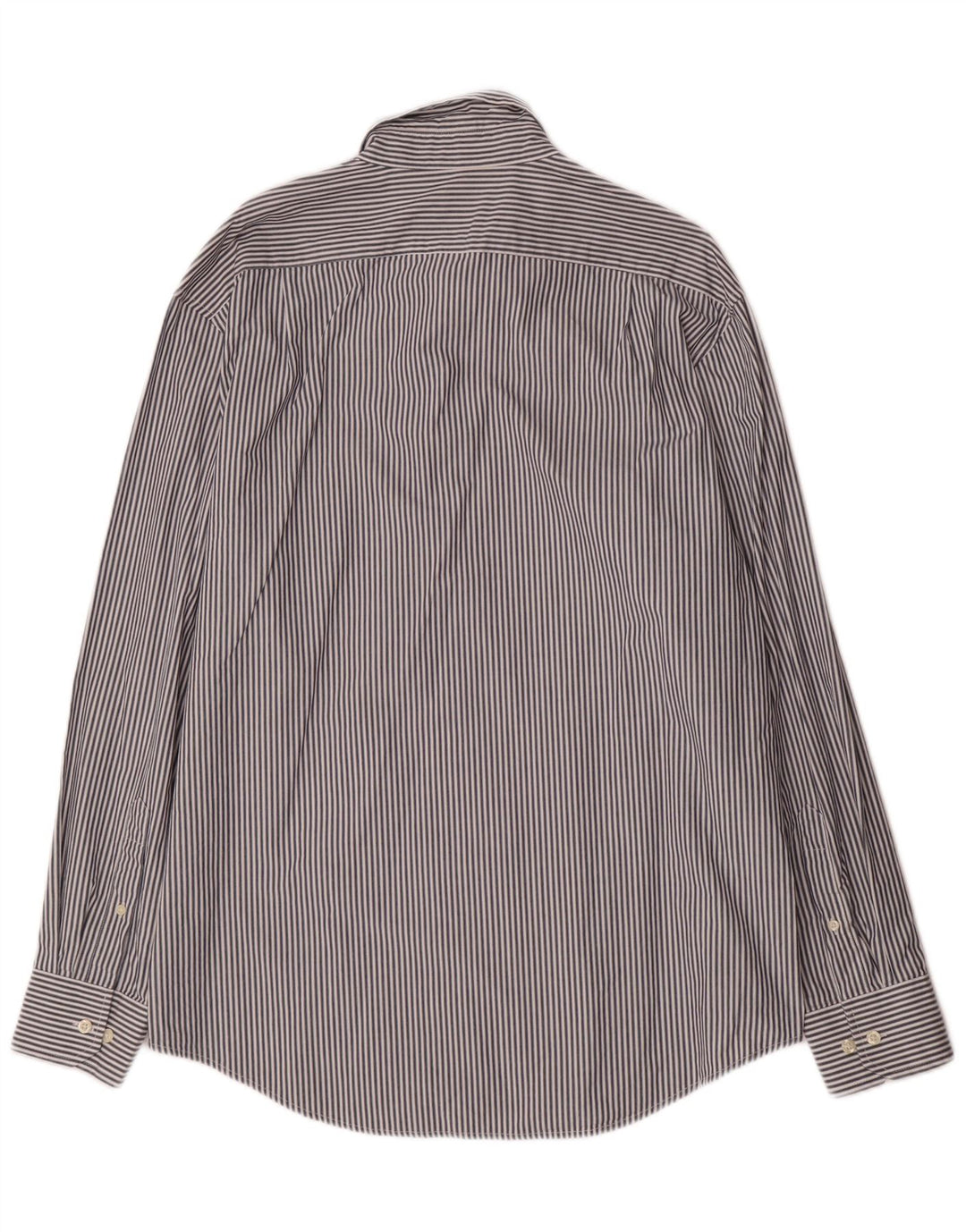 IZOD Chemise Homme Large Bleu Marine à Fines Rayures en Coton