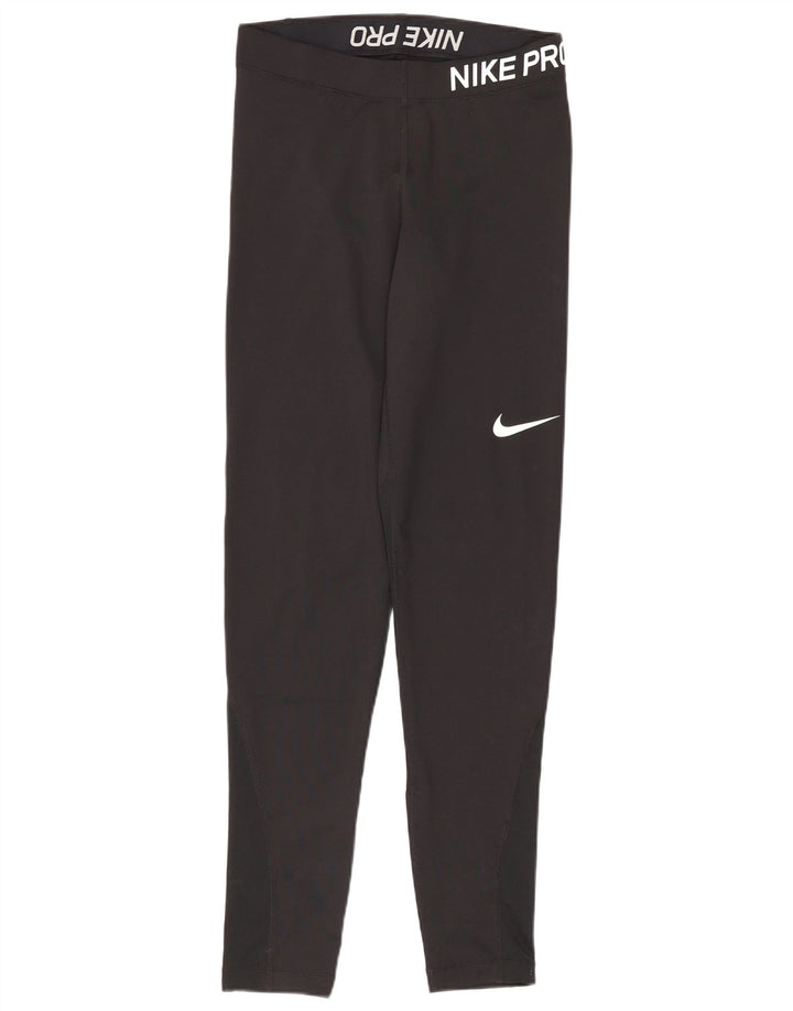 Nike Legging graphique Dri Fit pour femme UK 8 Small Noir Polyester