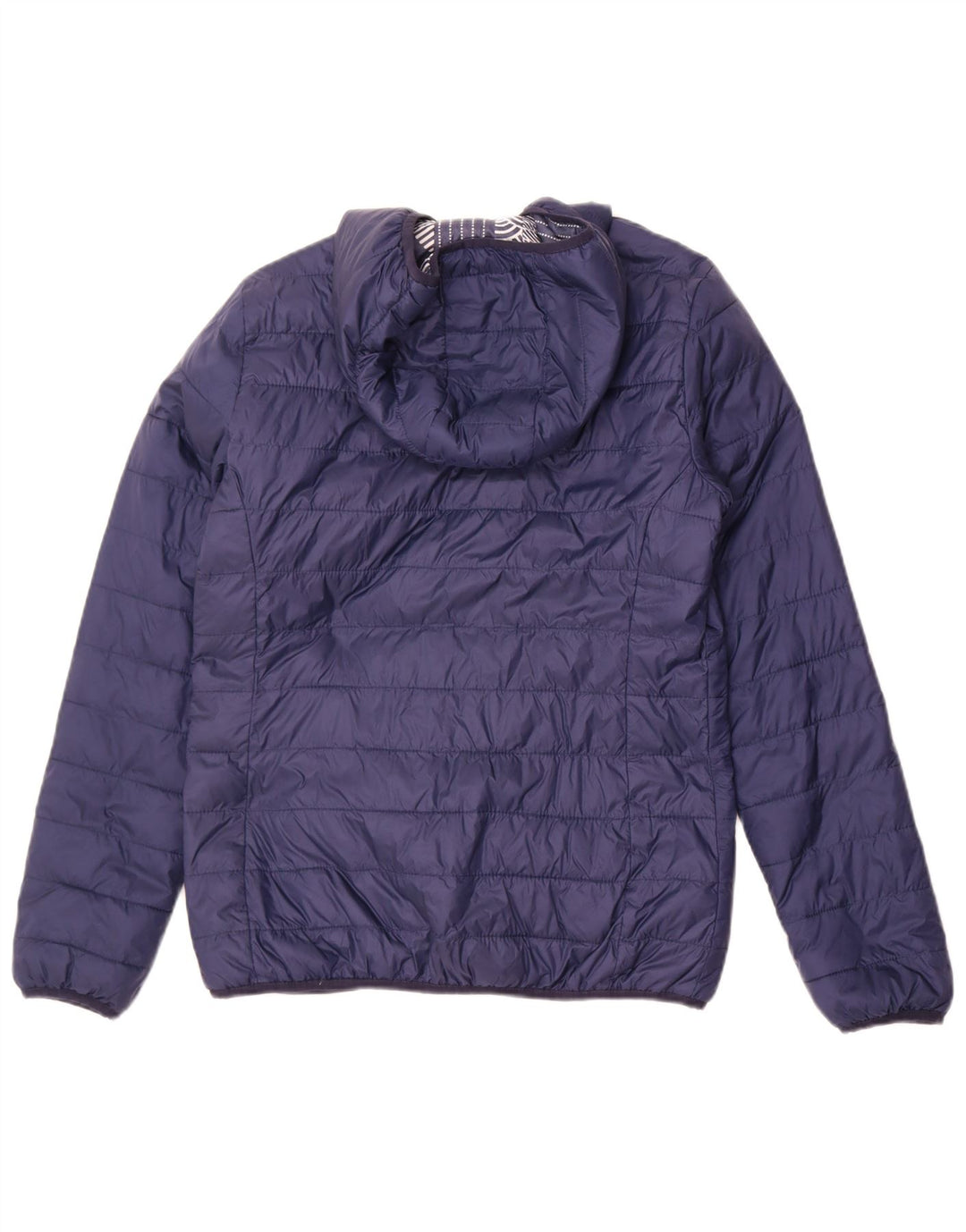 Champion Veste matelassée à capuche pour femme IT 46 Large Bleu Marine Patchwork