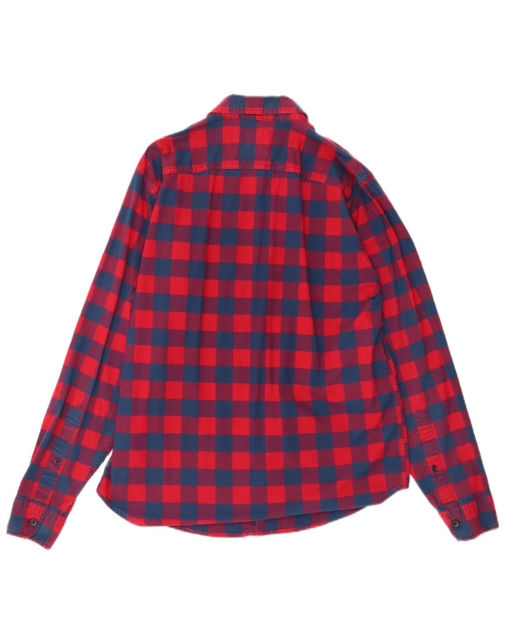 HOLLISTER Chemise Homme Grand Carreau Rouge Coton