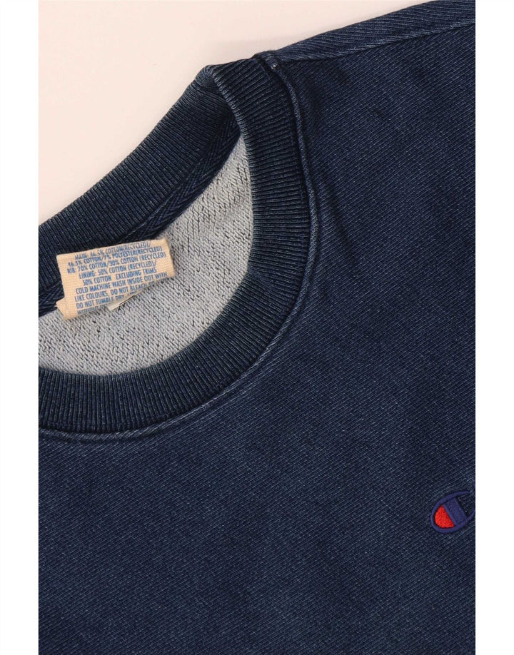 Champion Sweat-shirt court surdimensionné pour femme UK 14 Bleu marine moyen