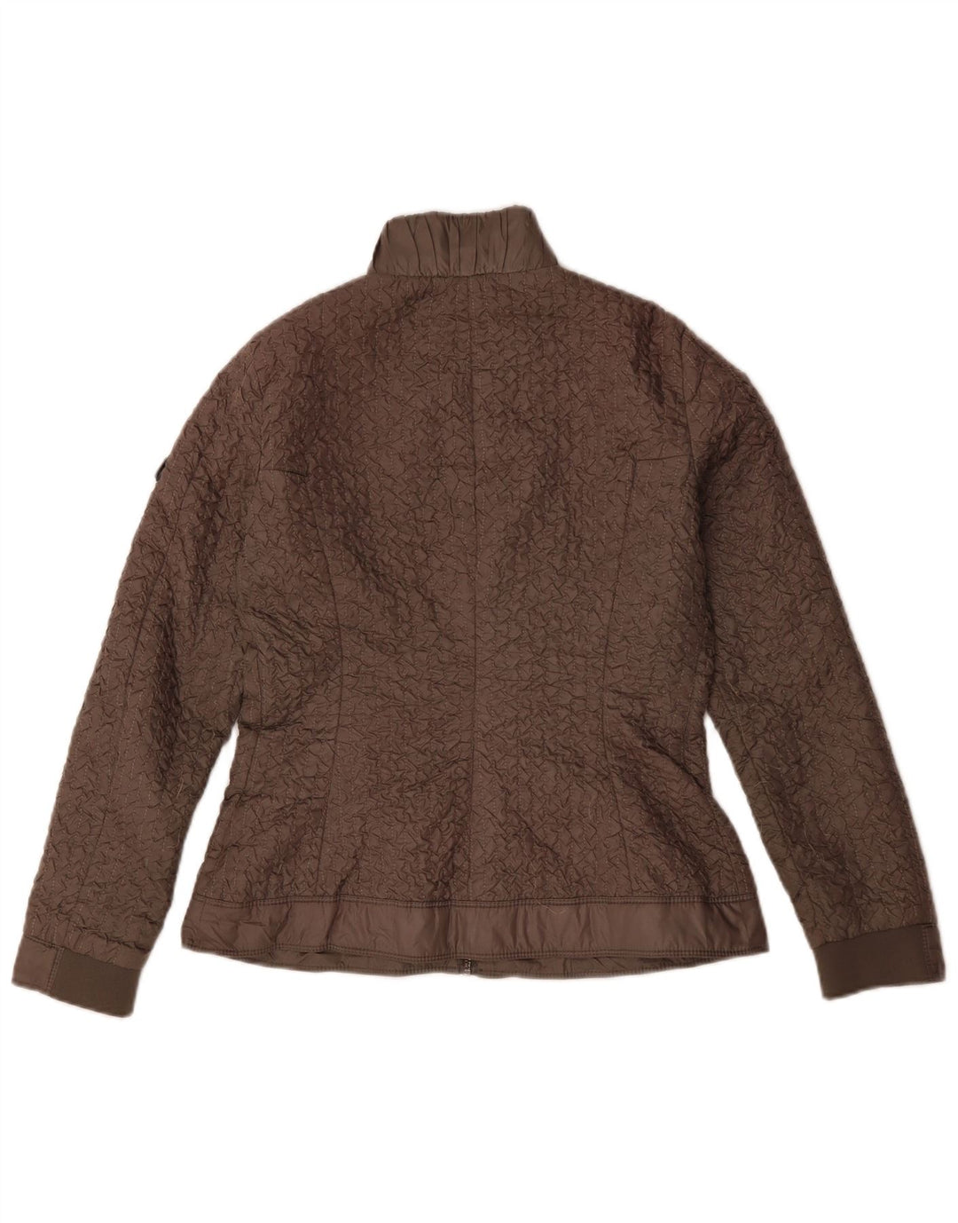 Zara Veste Bomber Femme UK 14 Marron Moyen