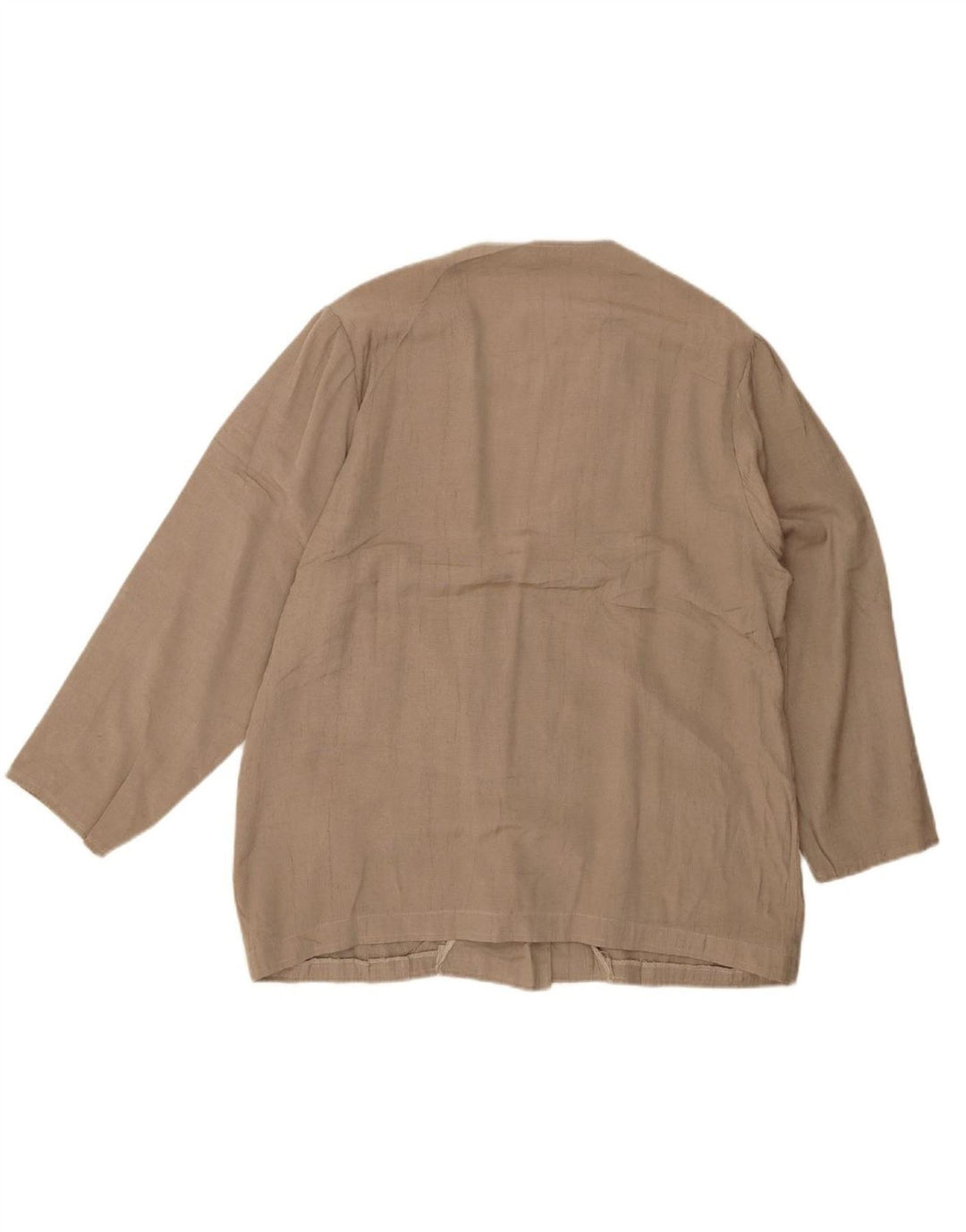 VINTAGE Womens Double Breasted Blazer Jacket UK 18 XL Beige Viscose