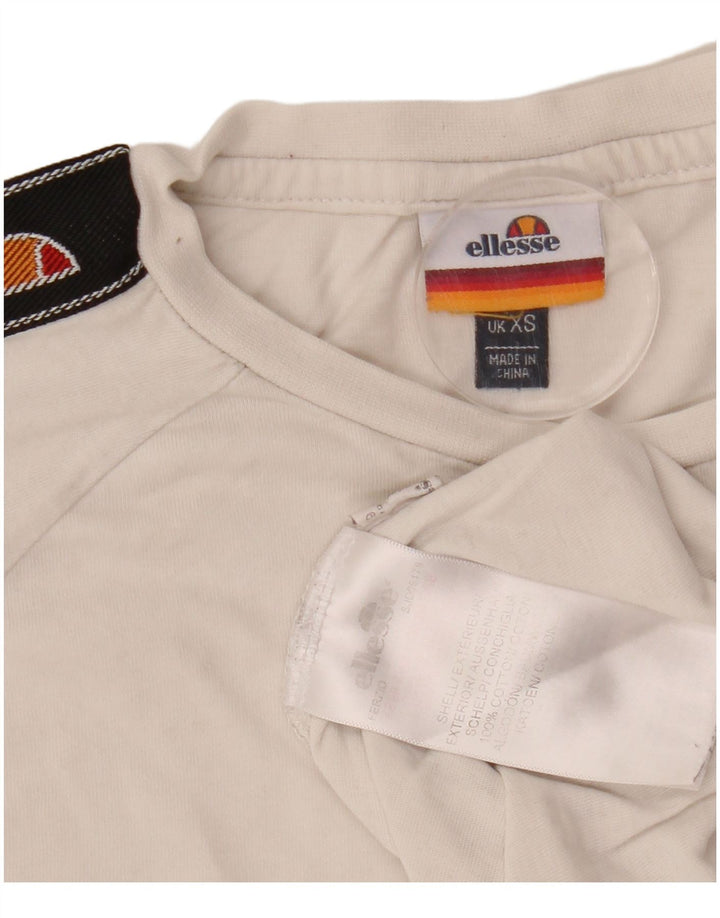 ELLESSE T-Shirt Graphique Top XS Blanc Coton Homme