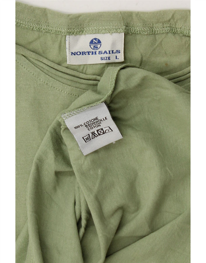 NORTH SAILS T-shirt graphique pour homme en coton vert grand
