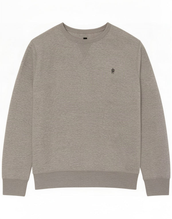 French Connection Sweat-shirt pour homme 2XL Gris chiné en coton