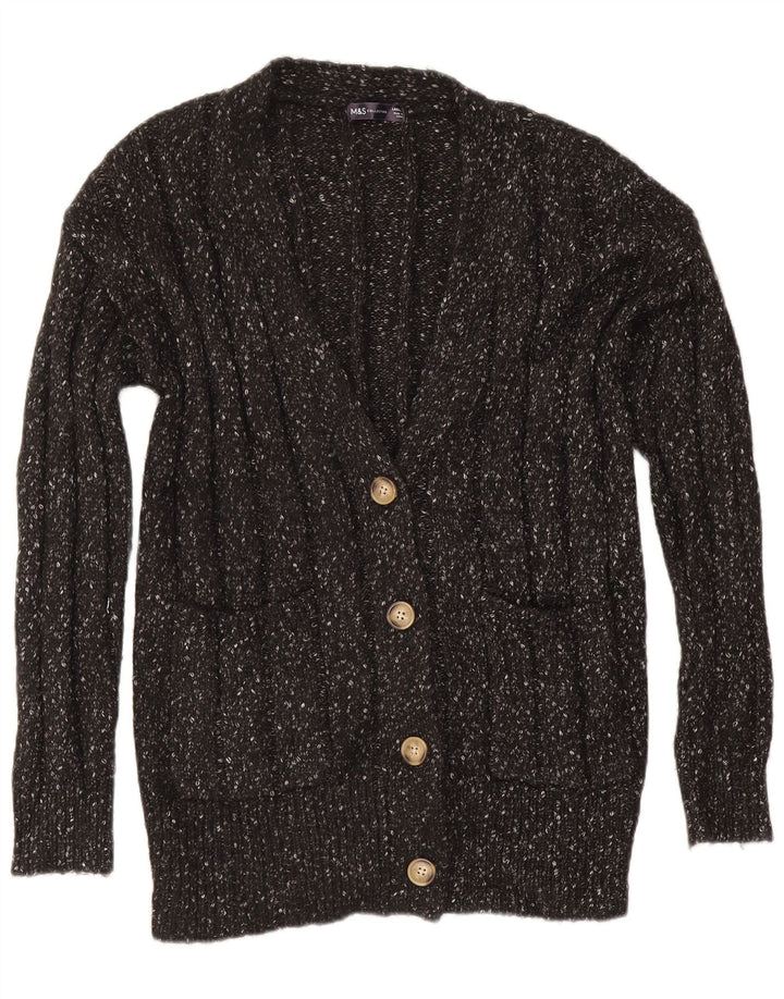 Marks & Spencer Pull cardigan surdimensionné pour femme UK 16 Grand gris moucheté