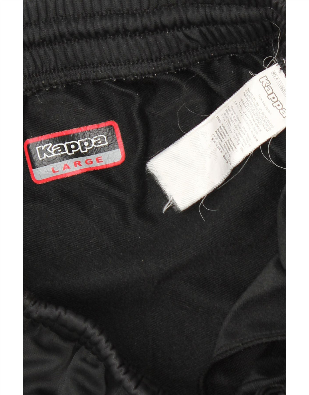 Kappa Pantalon de Survêtement Graphique Garçon 13-14 ans Large Noir Polyester