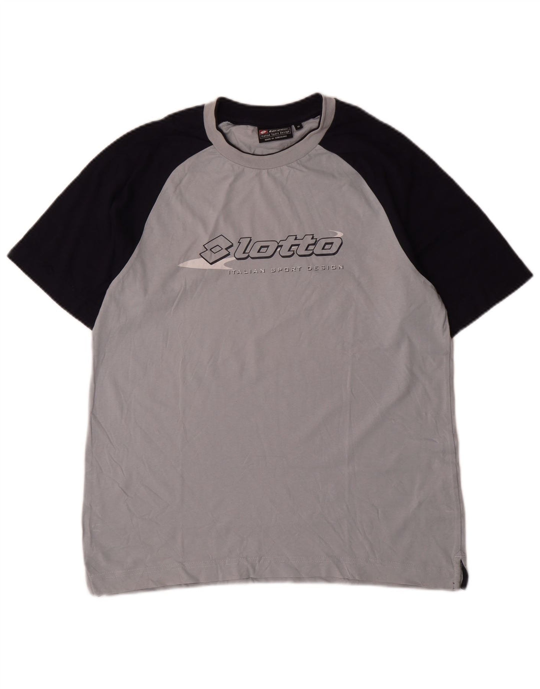 Lotto T-Shirt Graphique Homme Gris Moyen Colourblock Coton