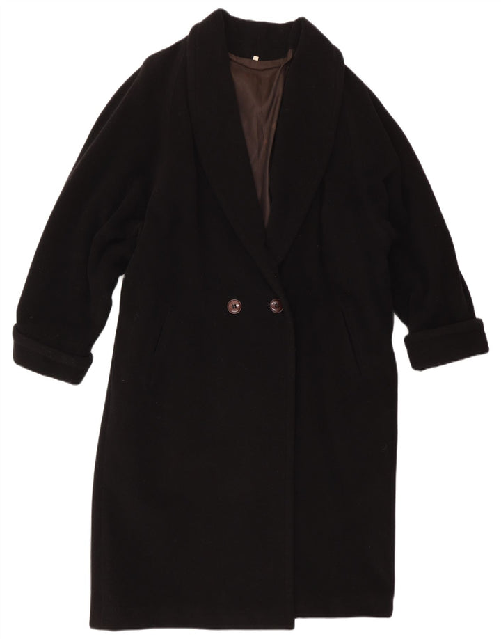 manteau double boutonnage femme vintage IT 48 XL Noir