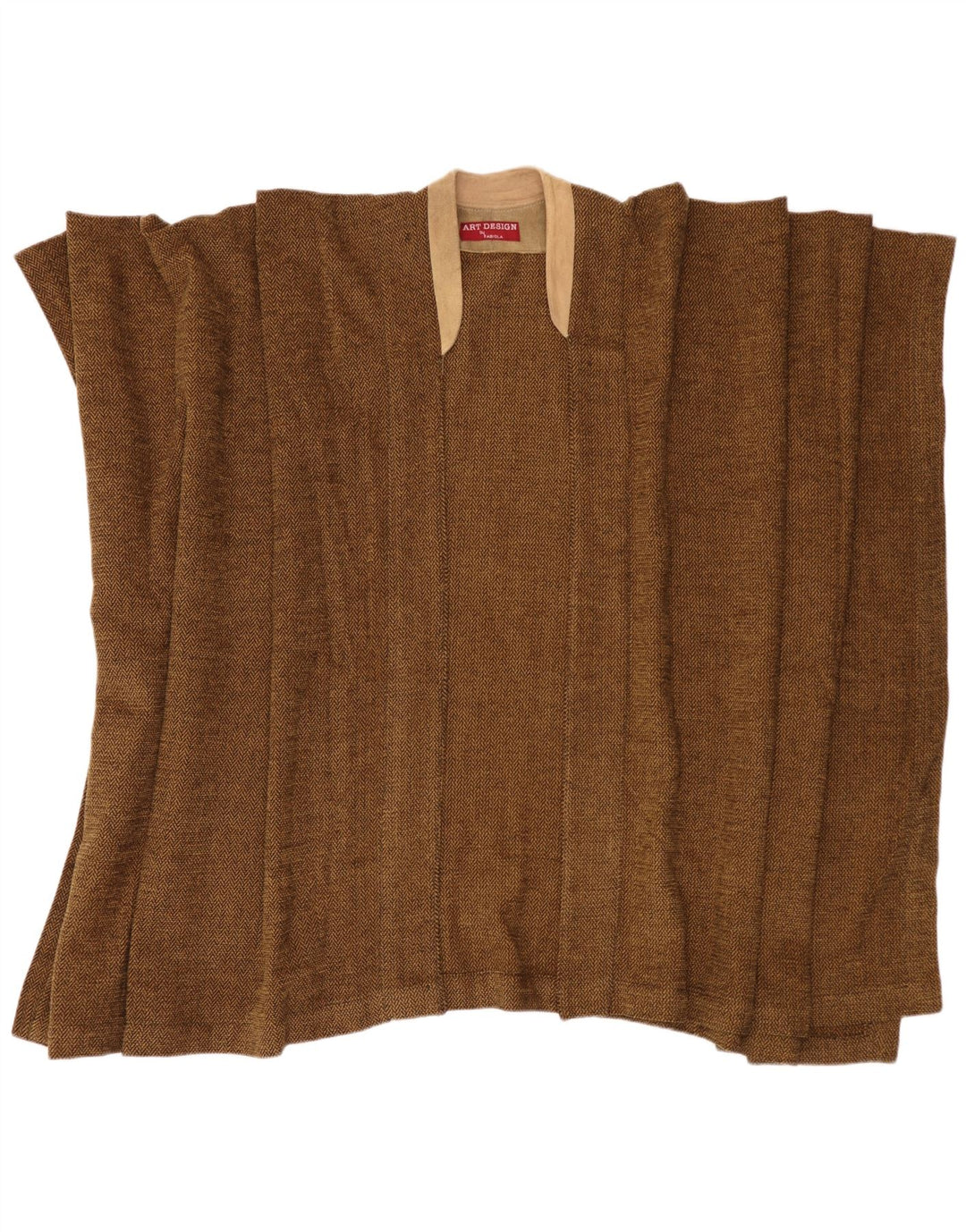 Fabiola Femme Cape Jumper Taille Unique Marron Chevrons