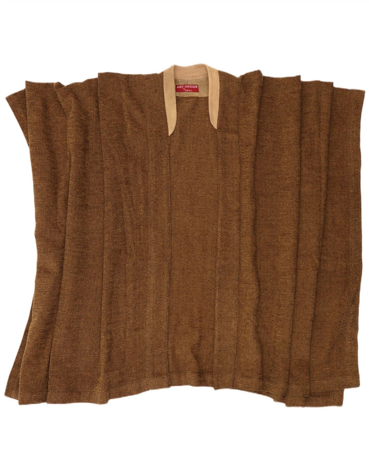 Fabiola Femme Cape Jumper Taille Unique Marron Chevrons