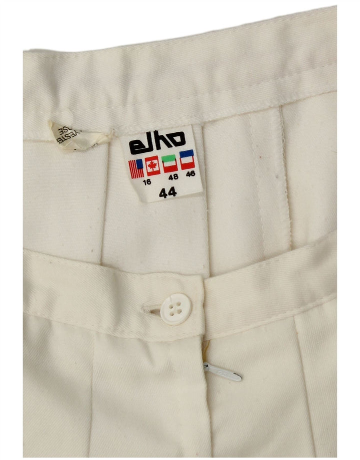 Elho Femme Mini Jupe Plissée IT 44 Moyen W30 Blanc Polyester