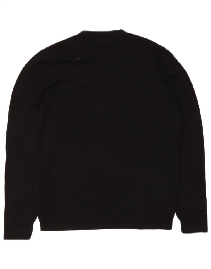Zara Homme Pull Col V Petit Noir Viscose