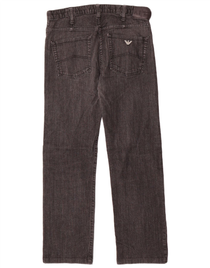 Armani Femme Jean droit W32 L28 Gris Coton