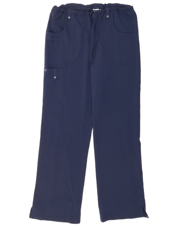 Dickies Pantalon Cargo Droit Femme Large W34 L33 Bleu Marine Polyester