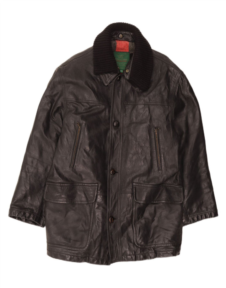 HENRY COTTONS Manteau en Cuir Homme IT 54 2XL Noir