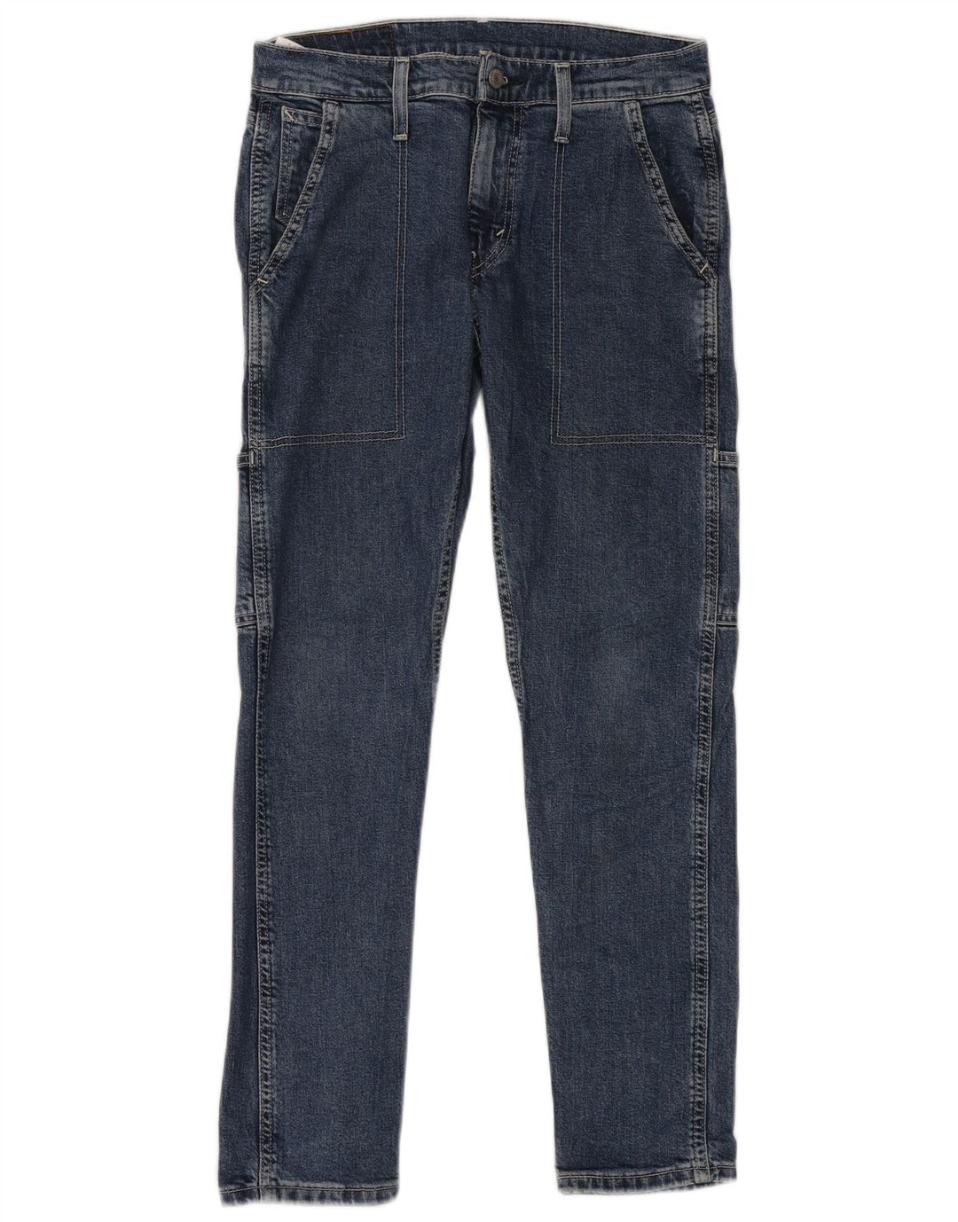 LEVI'S Jean 502 Cargo Fuselé Homme Bleu W29 L30 Coton