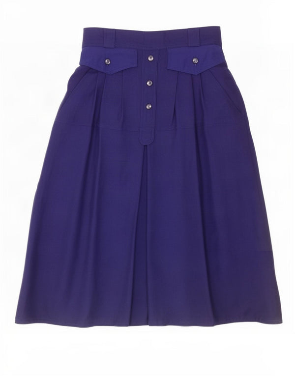 Laurel Jupe trapèze taille haute pour femme EU 36 Small W26 Bleu marine