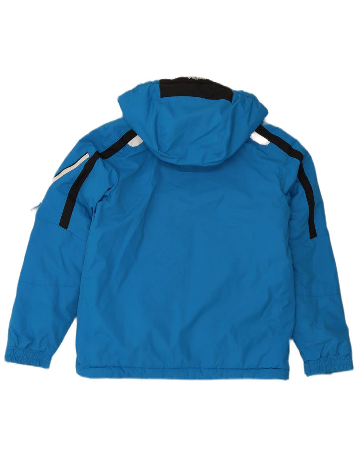 Brugi Veste de Pluie à Capuche Garçon 13-14 Ans Bleu Colorblock