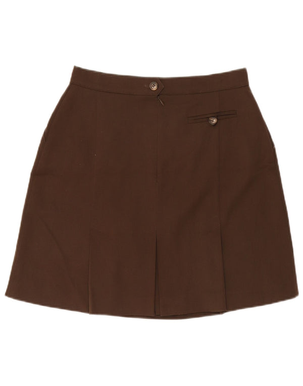 New Penny Jupe trapèze taille haute pour femme UK 14 Large W29 Marron Polyester