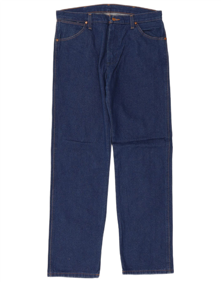 Wrangler Jean droit régulier pour homme W33 L32 en coton bleu