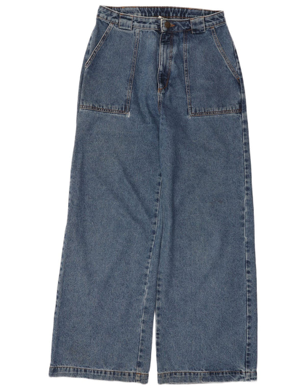 Lucy & Yak Jean taille haute jambe large pour femme W30 L31 Bleu Coton
