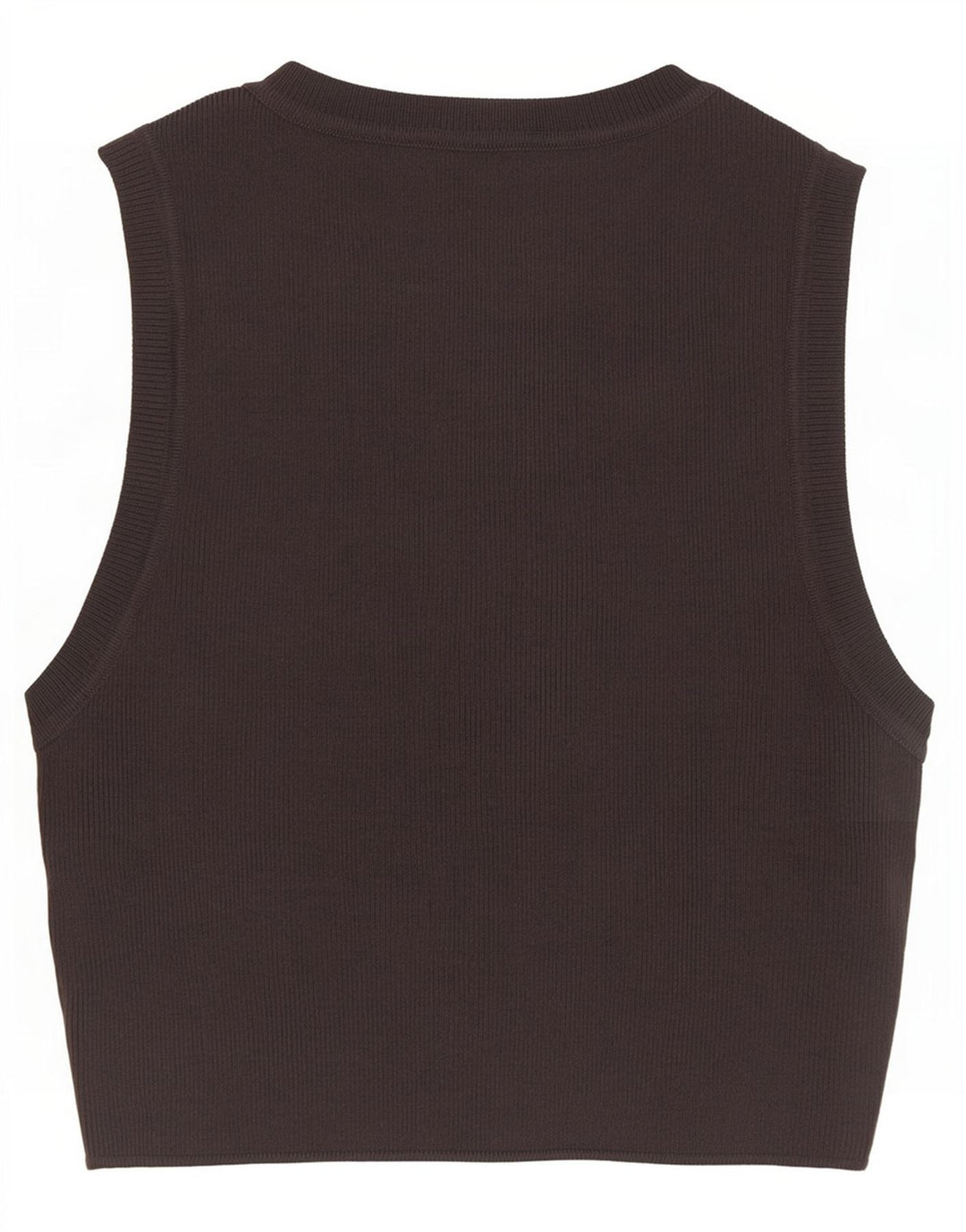 Zara Femme Crop Débardeur UK 12 Gris Moyen Viscose