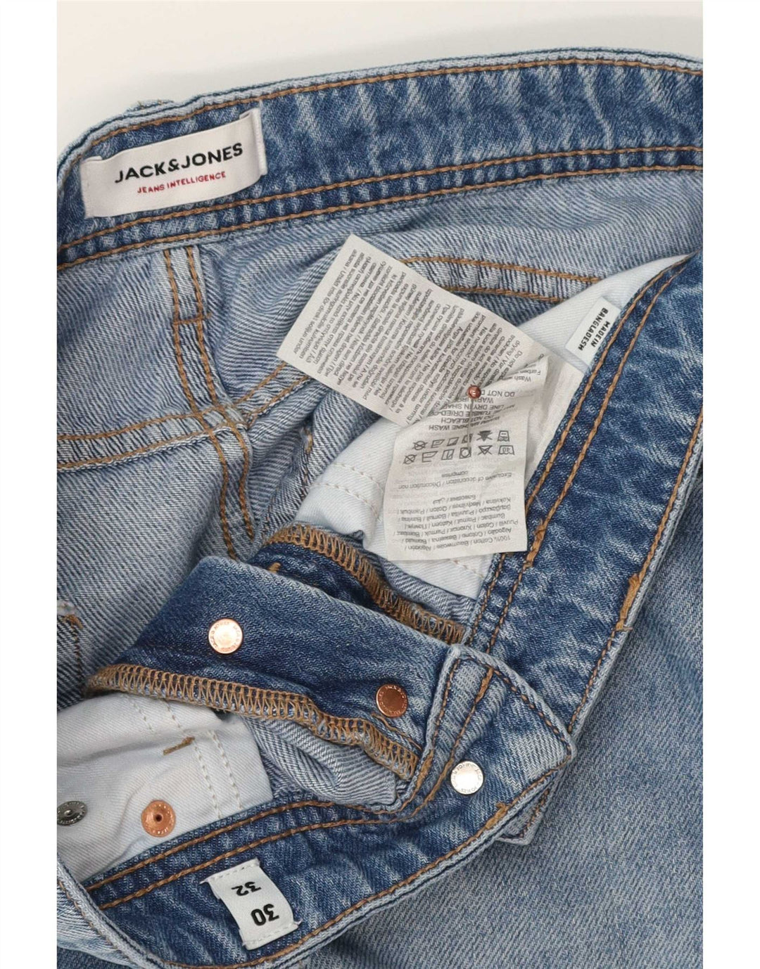 Jack & Jones Jean Droit Chris W30 L32 Homme Bleu Coton