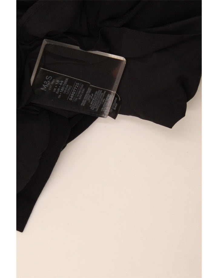 Marks & Spencer Robe fourreau à manches 3/4 pour femme UK 16 Large Noir Polyester