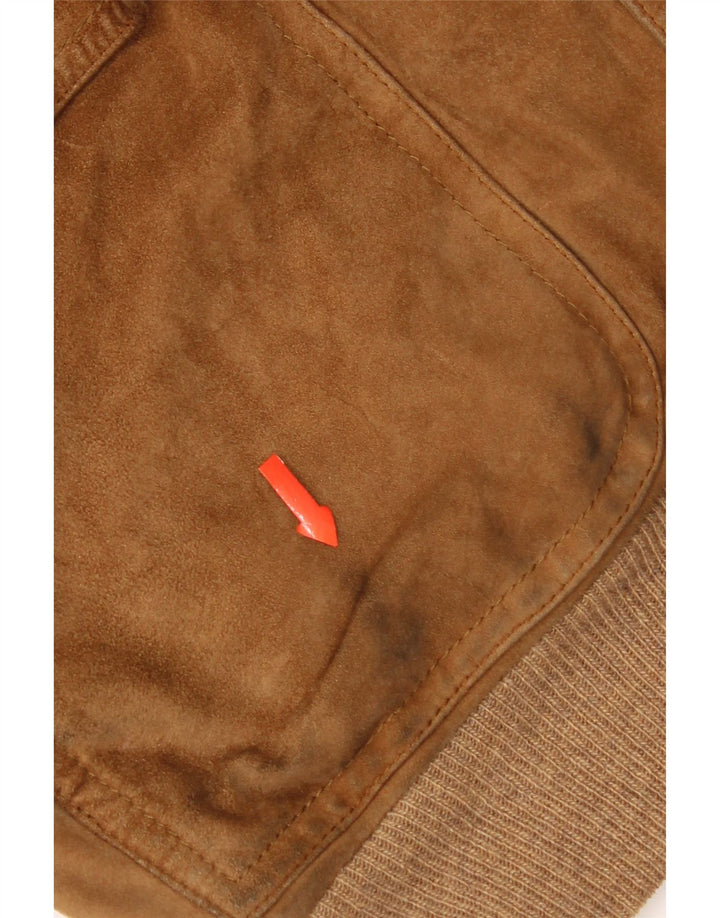 Salfra Blouson Bomber En Daim Homme IT 52 XL Cuir Marron