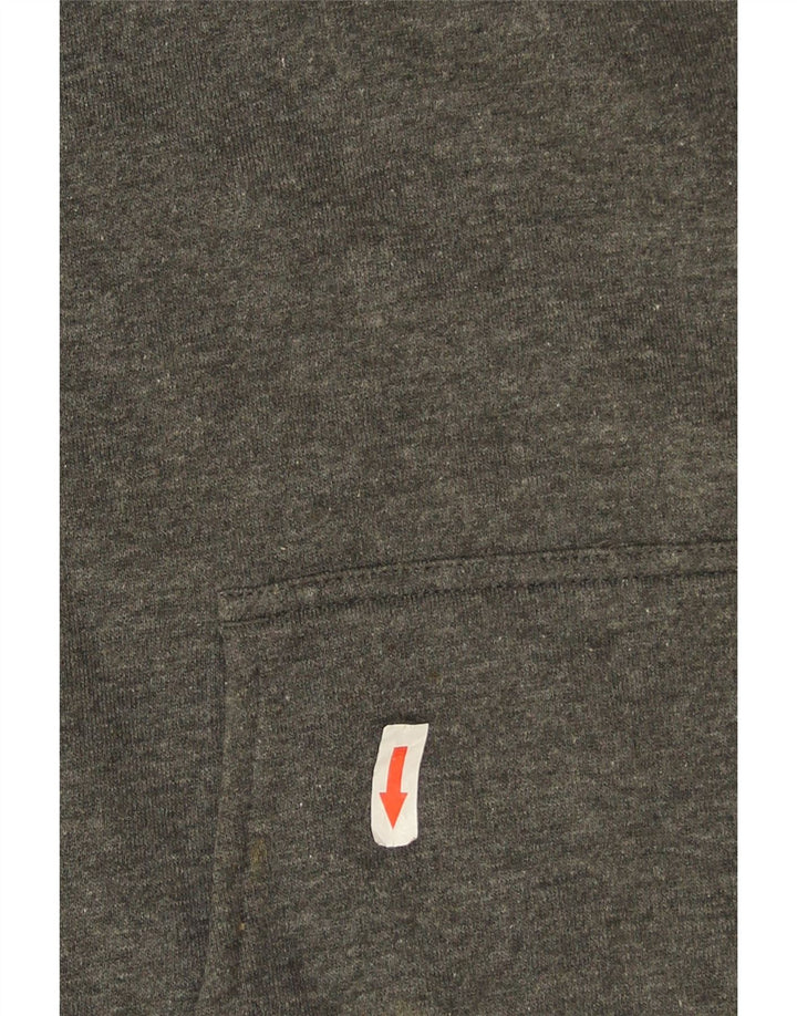 Nike Pull à capuche surdimensionné graphique pour femme US 8/10 Gris moyen en coton