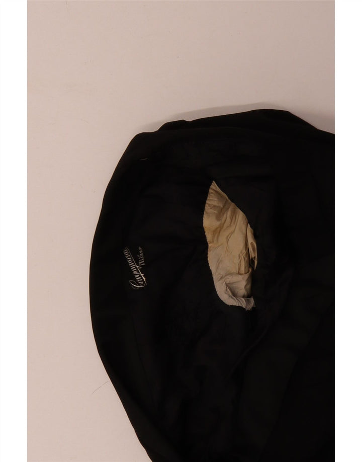 vintage Homme 1 Bouton Blazer Veste UK 38 Moyen Noir