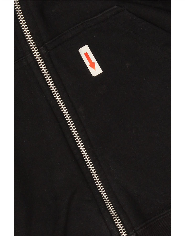 Nike Sweat à capuche zippé graphique en coton noir moyen pour homme
