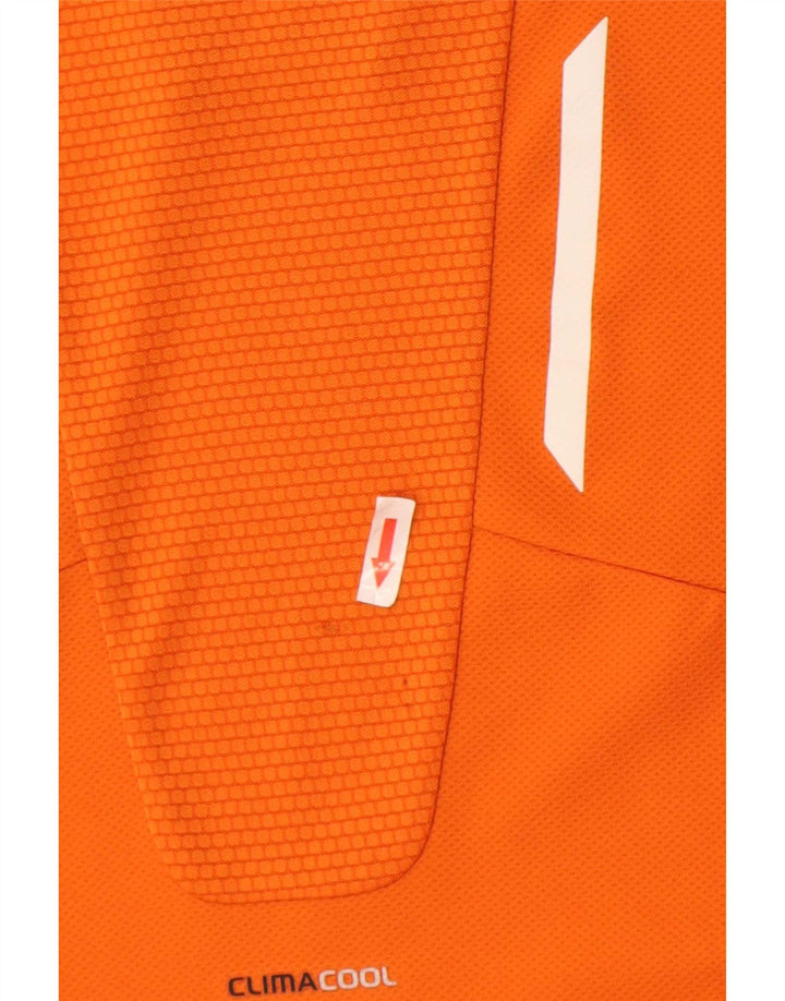 Adidas Hommes Clima 365 T-Shirt Haut Large Orange Colorblock Polyester