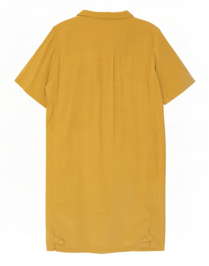 Robe droite pour femme de Diana Bentall IT 50 XL en soie jaune