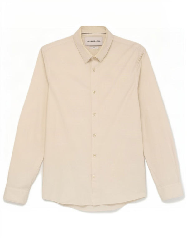 Calvin Klein Jeans Chemise Slim Fit Homme Blanc Coton