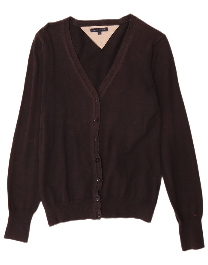 Tommy Hilfiger Cardigan pour femme en coton noir moyen classique