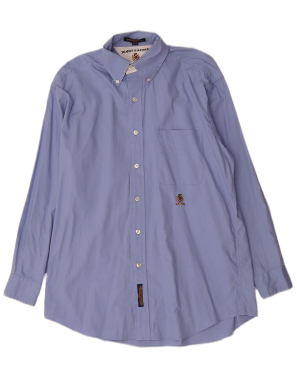 Tommy Hilfiger Chemise Homme Taille 15 Coton Bleu Moyen