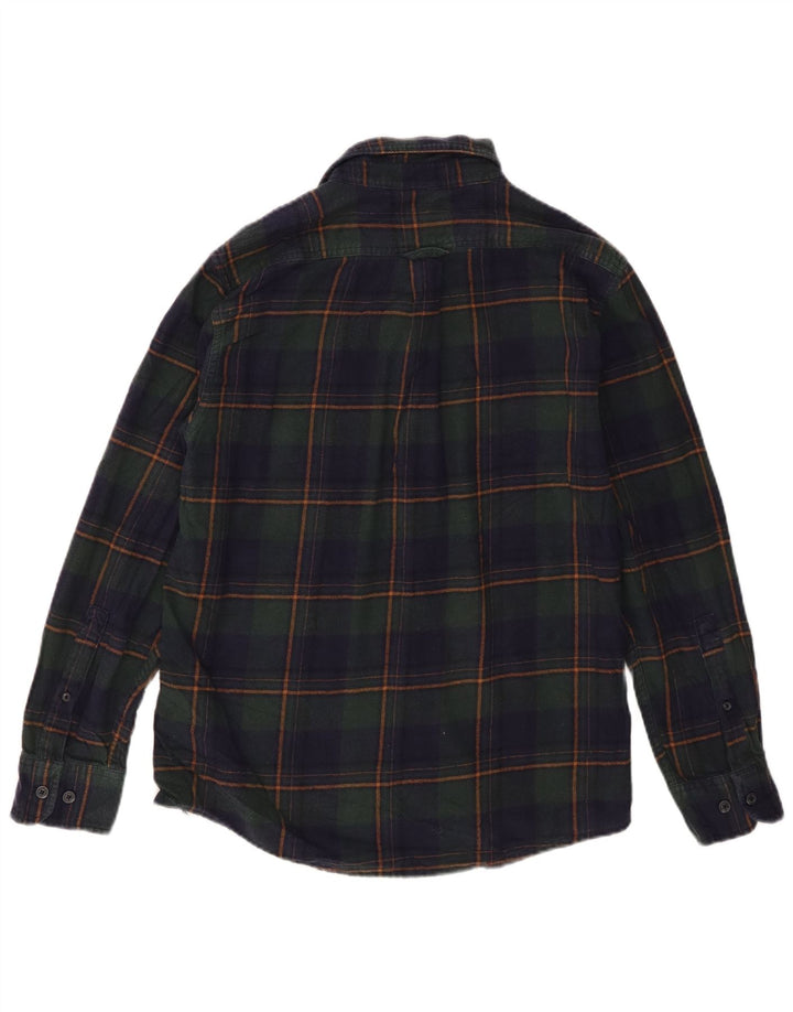 Eddie Bauer Chemise en flanelle pour homme en coton à carreaux bleu marine moyen