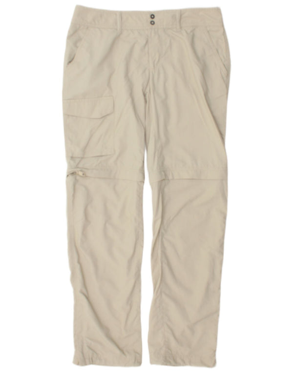 Columbia Womens Omni-Shade Cargo Trousers US 8 Medium W30 L30 Beige