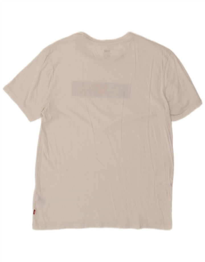LEVI'S T-Shirt Graphique Homme Blanc Moyen Coton