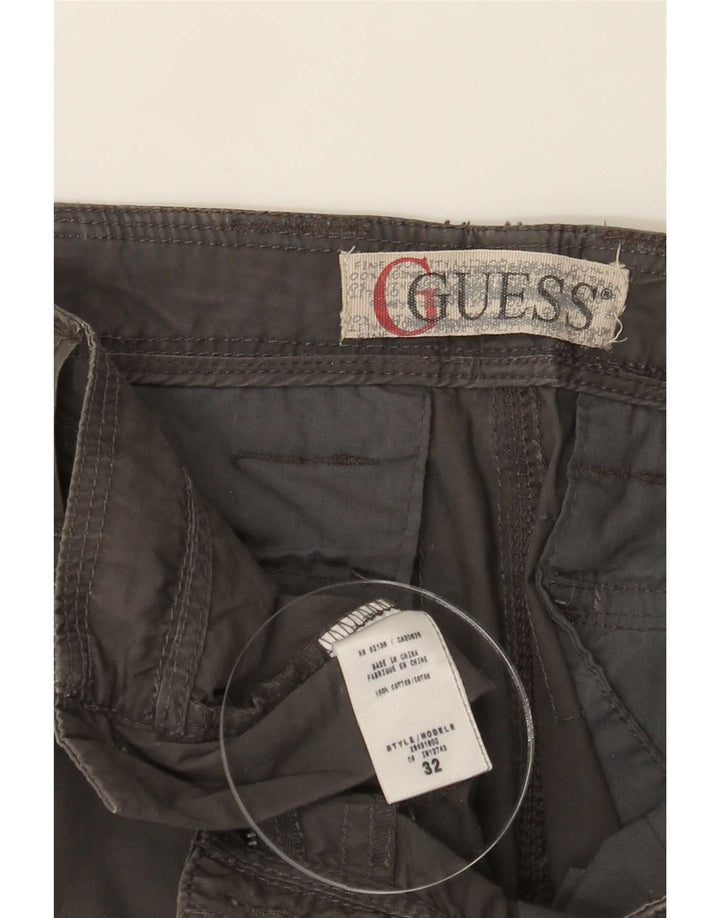 Guess Mens Regular Cargo Shorts Medium W32 Grey Cotton