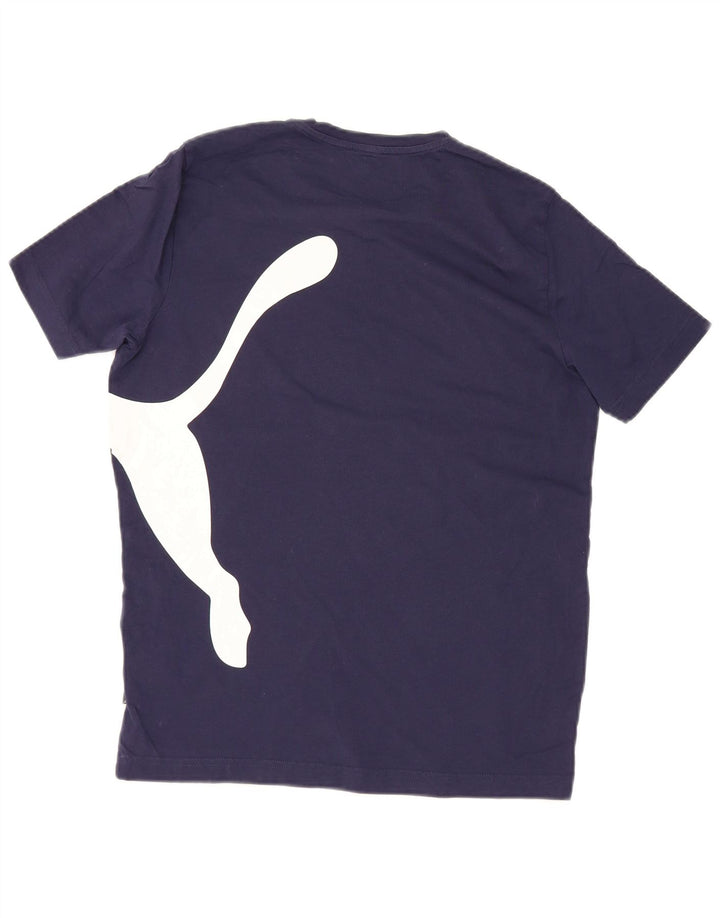 Puma T-Shirt Graphique Homme Petit Bleu Marine Coton