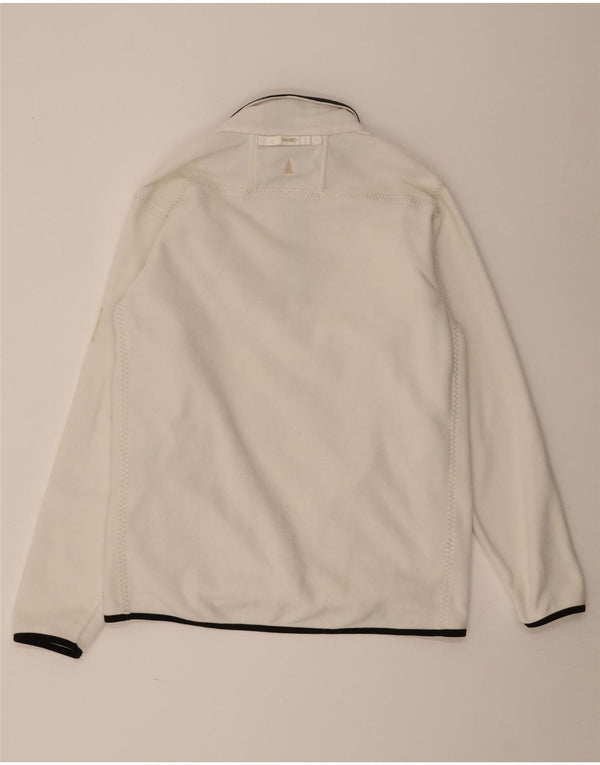 Musto Pull polaire à col zippé pour femme UK 16 Large Blanc cassé Polyester